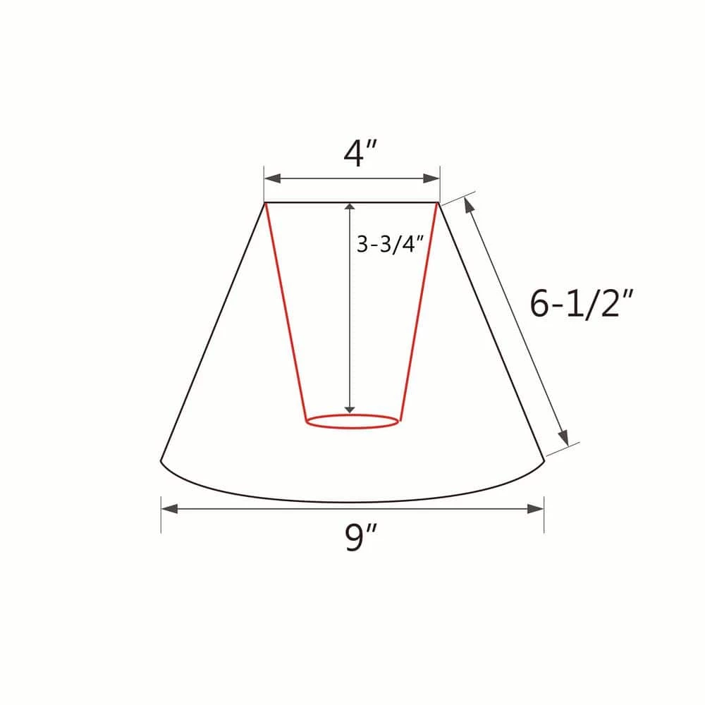 9 in. x 6-1/2 in. White Hardback Empire Lamp Shade by ASPEN Creative CORPORATION:Aspen Creative Corporation - Image 6
