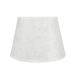 13 in. x 9 in. White with Floral Vine Design Hardback Empire Lamp Shade by ASPEN Creative CORPORATION:Aspen Creative Corporation