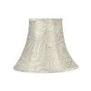 14 in. x 11 in. White and Grey Floral Print Bell Lamp Shade by ASPEN Creative CORPORATION:Aspen Creative Corporation